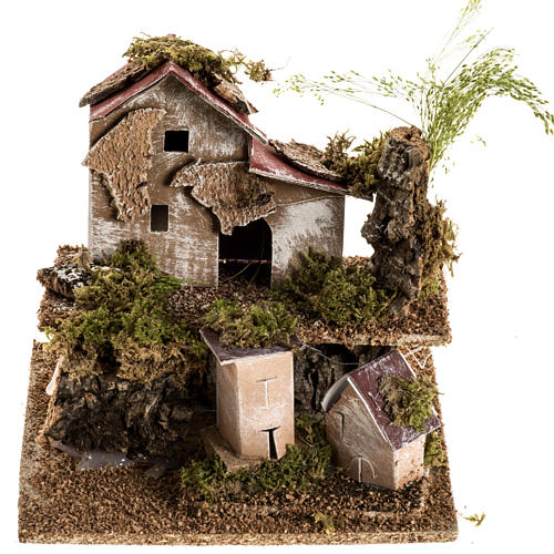 Casitas cartón 2 pisos: burgo pesebre 1