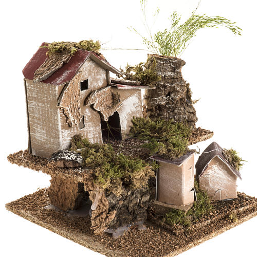 Casitas cartón 2 pisos: burgo pesebre 2