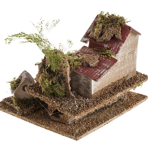 Casette cartone 2 piani: borgo presepe 4