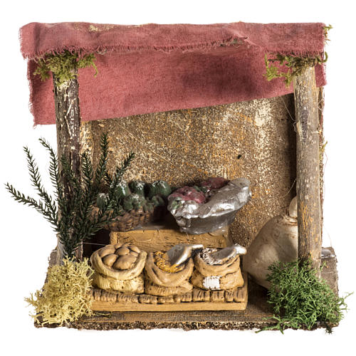Negozio presepe con tenda 1