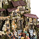 Nativity village, stable with fountain 80x110x70cm s6