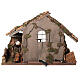 Nativity village, stable with waterfall and fire pit 78x110x66cm s8