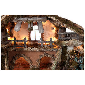 Stajenki i Groty do szopki: Stajenka do szopki 78x110x66 cm kaskada i ognisko Stajenki i Groty do szopki: Stajenka do szopki 78x110x66 cm kaskada i ognisko
