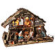 Nativity village, stable with waterfall and fire pit 78x110x66cm s5