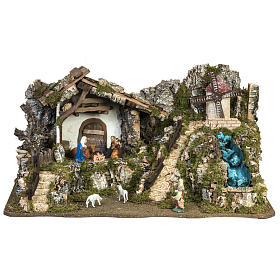 Stajenki i Groty do szopki: Stajenka do szopki z wiatrakiem i kaskadą Stajenki i Groty do szopki: Stajenka do szopki z wiatrakiem i kaskadą