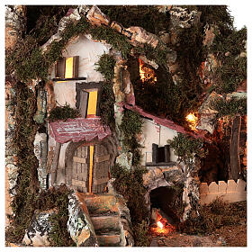 Stajenki i Groty do szopki: Stajenka do szopki otoczenie miejskie światła i ogień Stajenki i Groty do szopki: Stajenka do szopki otoczenie miejskie światła i ogień