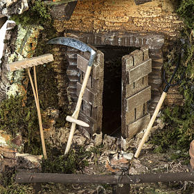 Stajenki i Groty do szopki: Stajnia do szopki z wiatrakiem 58x50x38 cm Stajenki i Groty do szopki: Stajnia do szopki z wiatrakiem 58x50x38 cm