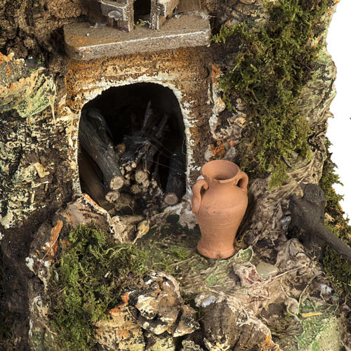 Stajnia do szopki z wiatrakiem 58x50x38 cm 8