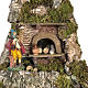 Nativity village Neapolitan style with stable, lights and fire s5