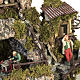 Nativity village Neapolitan style with stable, lights and fire s6