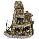 Nativity village Neapolitan style with stable, lights and fire s7