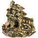 Nativity village with stable and fountain 58x48x38cm s7