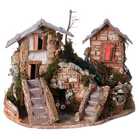 Bridges, streams and fences for Nativity scene: Nativity setting, waterfall between houses Bridges, streams and fences for Nativity scene: Nativity setting, waterfall between houses