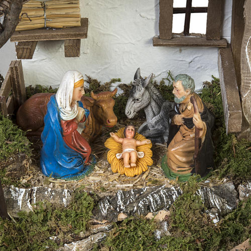 Nativity Scene stable refuge style 28x48x24 cm 2