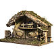 Hütte mit Feuer und Brunnen für Krippe 30x50x24cm s4