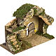 Nativity stable with door and fountain 28x42x18cm s2