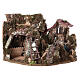 Nativity stable with fountain, house and ladder 40x58x38cm s1
