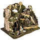 Nativity setting, village with grotto 28x38x28cm s5