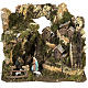 Borgo presepe con grotta 28x38x28 cm s1