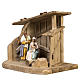 Nativity setting, wooden stable 28x38x28cm s2