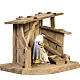 Nativity setting, wooden stable 28x38x28cm s3