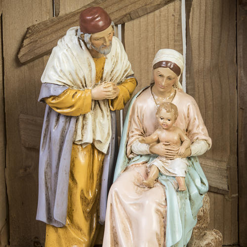 Capanna presepe legno 28x38x28 cm 6