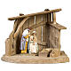 Nativity setting, wooden stable 28x38x28cm s1