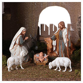 Nativity setting, stable with water mill 28x38x28cm