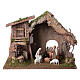 Nativity setting, stable with water mill 28x38x28cm s1