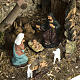 Nativity setting, stable with fire pit 28x38x28cm s6
