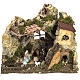 Nativity setting, stable with fire pit 28x38x28cm s1