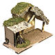 Nativity setting, stable with roof and fire 26x36x16cm s3