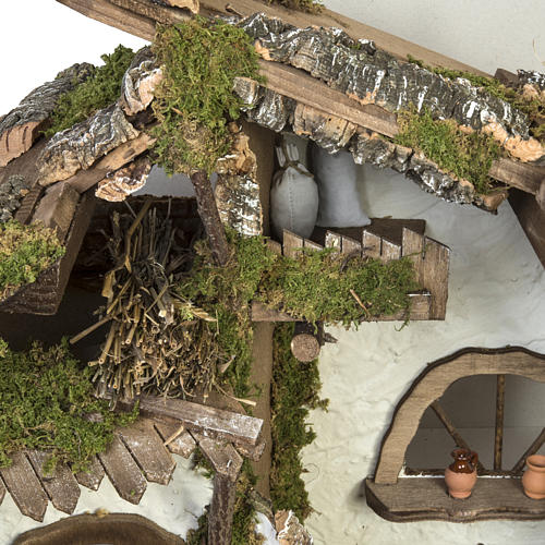 Hütte für Krippe mit Berghütte-Stil 50x78x38 cm 5