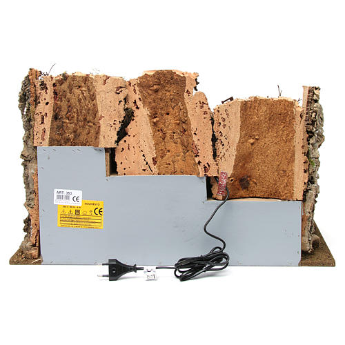 Cabana burgo presépio com moinho de vento 38x56x30 cm 4