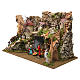 Nativity setting, village with stable and wind mill 38x56x30cm s2