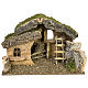 Hütte für Krippe mit Treppe und Heuschober 30x50x24 cm s1