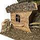 Hütte für Krippe mit Treppe und Heuschober 30x50x24 cm s5