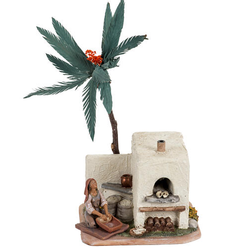 Boulangerie avec four crèche Noel Fontanini 12 cm 1