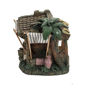 Maison avec tente crèche Noel Fontanini 6,5 cm