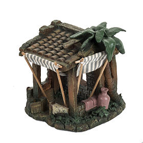 Maison avec tente crèche Noel Fontanini 6,5 cm