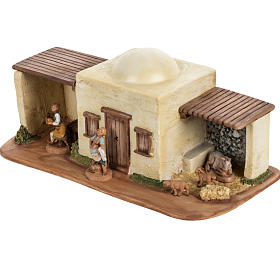 Maisons, milieux, ateliers, puits: Auberge crèche de Noel Fontanini 6,5 cm