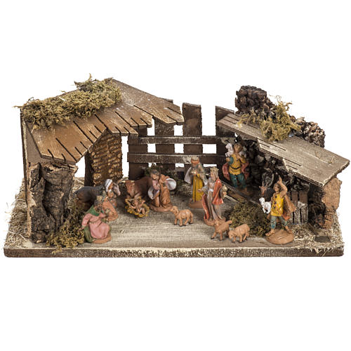 Capanna su base presepe Fontanini cm 6.5 1