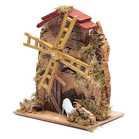 Moinhos para Presépio: Moinho de vento com motorredutor 15x10 cm