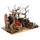 Nativity setting, fire with fire effect light 20x12cm s3