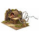 Nativity oven with 1 flickering LED light 15x10cm s4