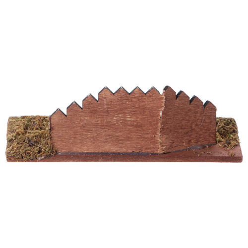 Bretterzaun aus Holz für Krippe cm 15x6 4