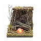 Nativity accessory, fire with flame effect light 13x12,5cm s1
