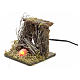 Nativity accessory, fire with flame effect light 13x12,5cm s3