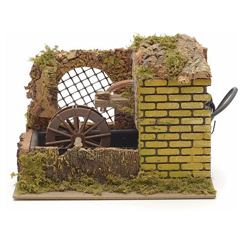 Water mill with pump for nativities 25x14x20cm 1