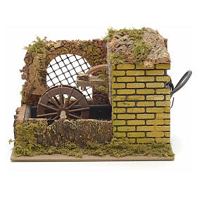 Moinhos para Presépio: Moinho de água com bomba 25x14x20 cm